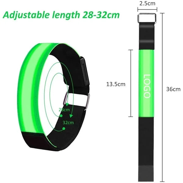 LED Armband Adjustable Reflective Flashing Strips