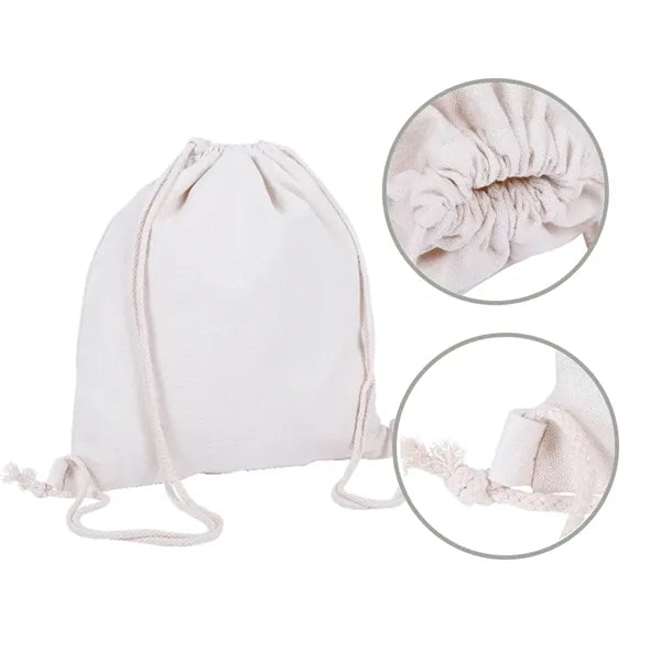 Cotton Canvas Drawstring Backpack