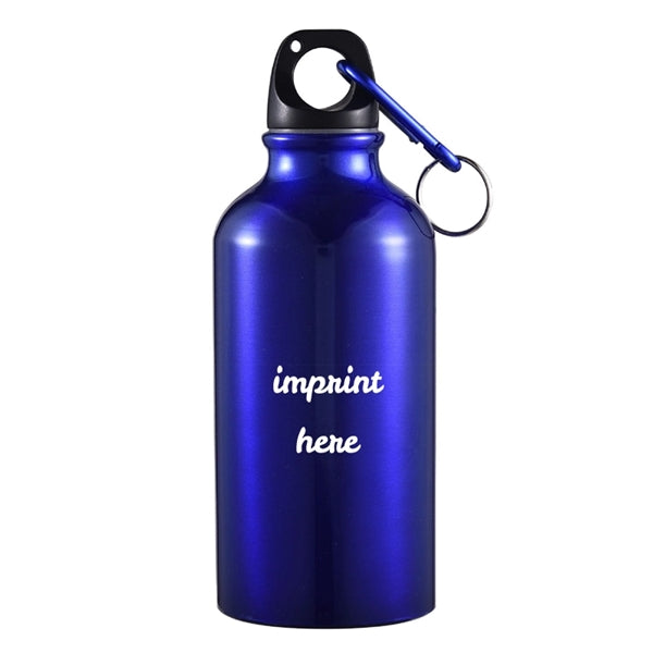 14 Oz. Aluminum Petite Sports Water Bottle with Carabiner