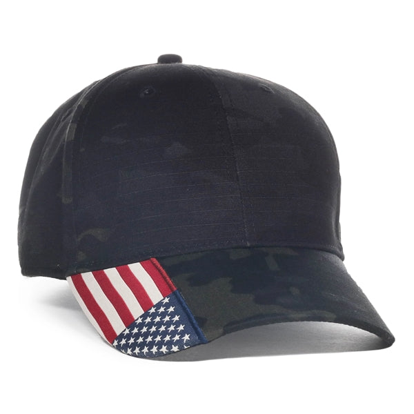 Multicam Cap w/ Flag Visor