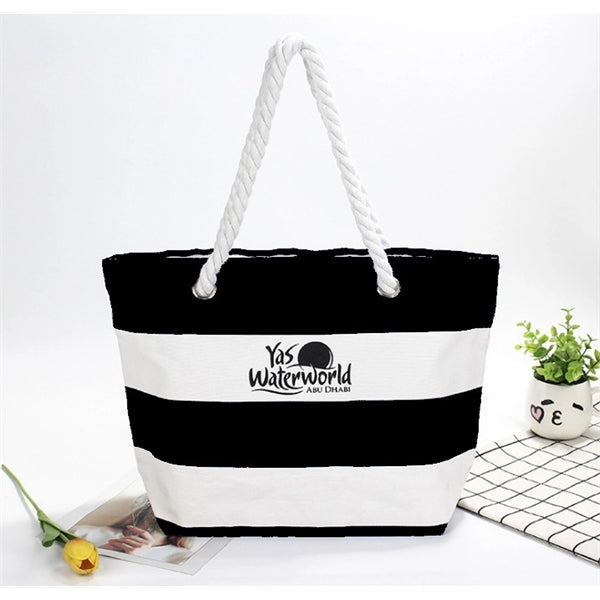 Stripe Cotton Tote Bag