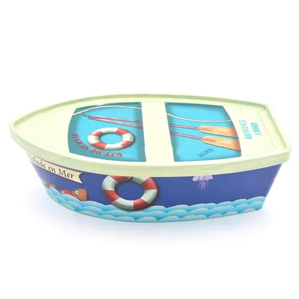 Boat Shaped Tin Box
