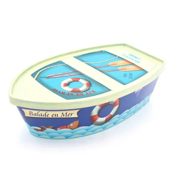 Boat Shaped Tin Box