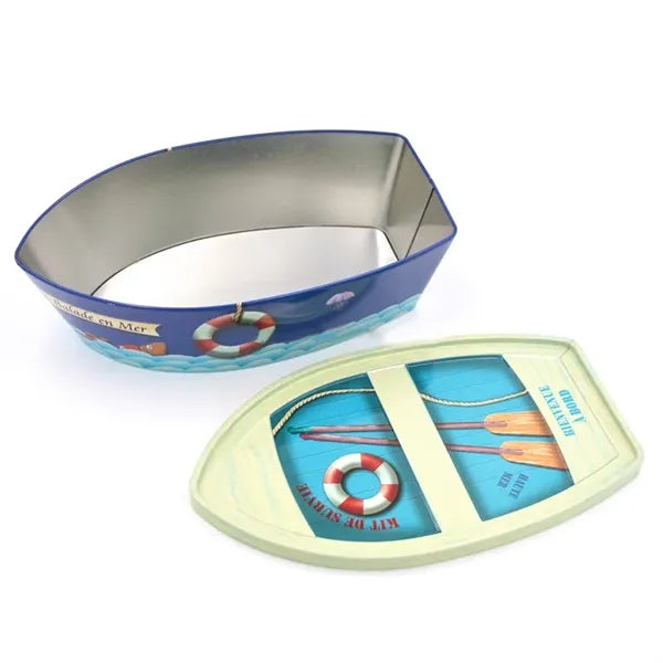 Boat Shaped Tin Box