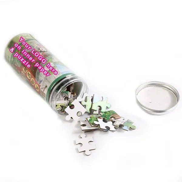 80 Pieces Tube Can Puzzle Set