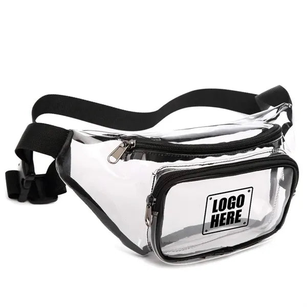 Dual Zippered Pocket Clear Large Waist Pack