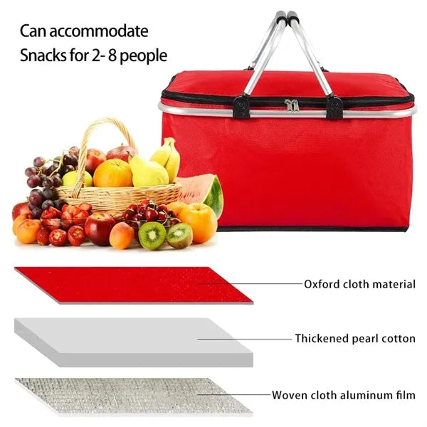 Insulated Cooler Picnic Basket