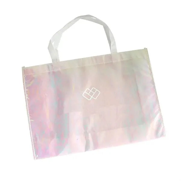 Iridescent Non-Woven Shopper Tote