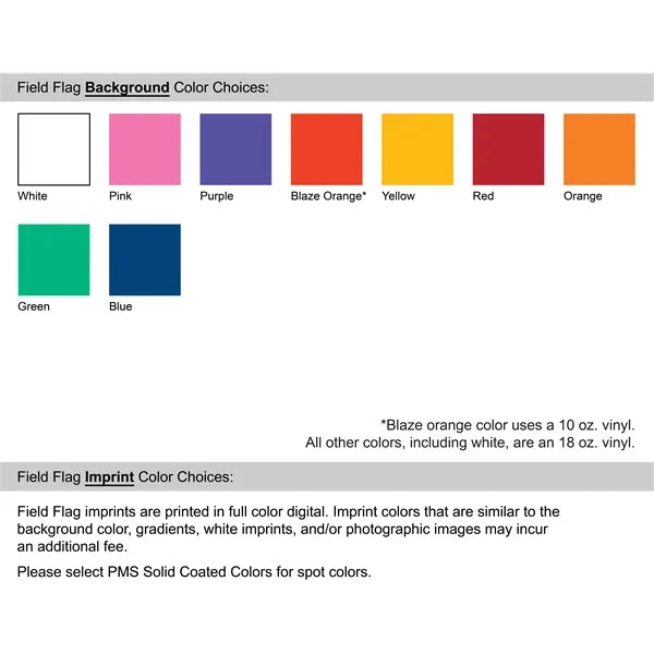 Printed Field Flag - Double Sided