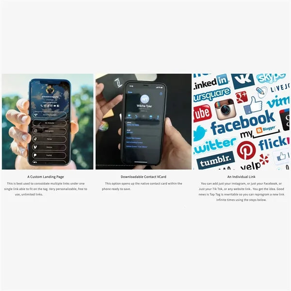 Mr.Tap NFC Wood Digital Business Card, Social Media Card