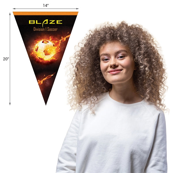 14" x 20" Vertical Triangle Shaped Felt Banner