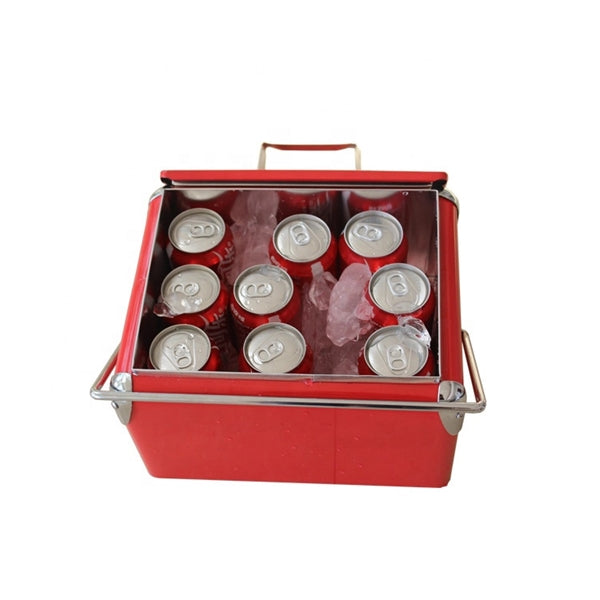 Portable Beverage Metal Cooler With Bottle Opener
