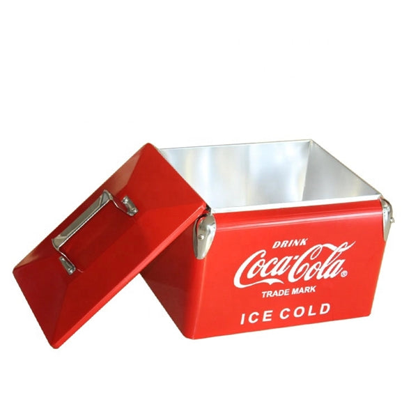 Portable Beverage Metal Cooler With Bottle Opener