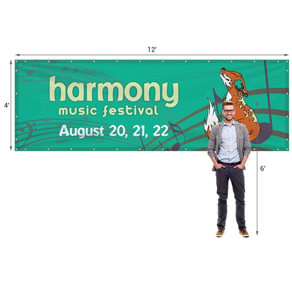 4' x 12' Polyester Mesh Banner