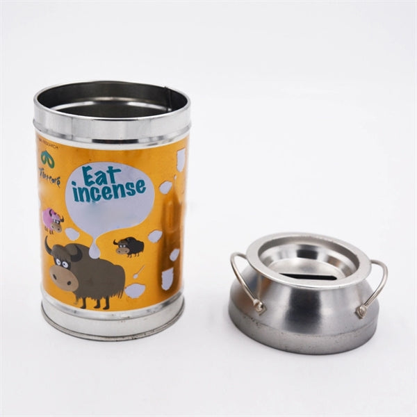 Milk Can Shaped Coin Tin Box