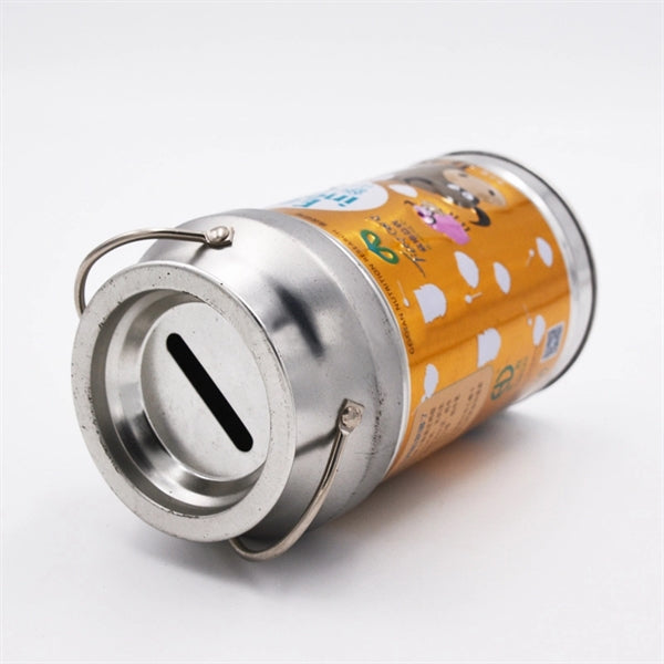 Milk Can Shaped Coin Tin Box