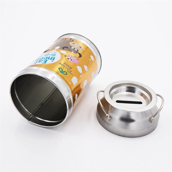 Milk Can Shaped Coin Tin Box