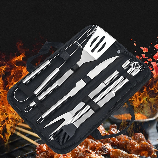 9Pcs Heavy Duty BBQ Grill Tool Set