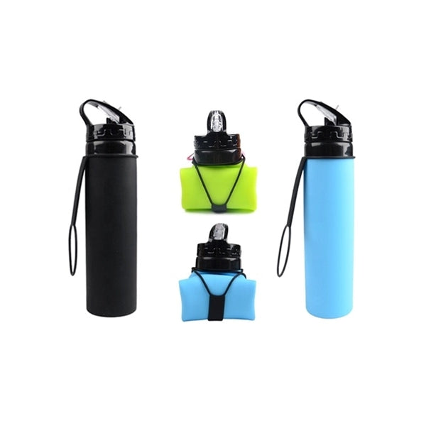 Collapsible Silicone Squeeze Foldable Sports Water Bottle