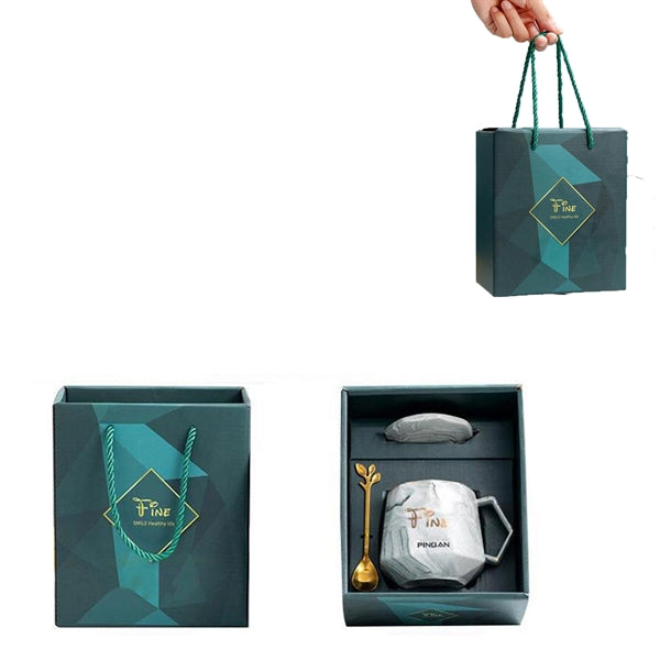 13.5 oz Marbling Ceramic Coffee Mug w/Gift Set Box