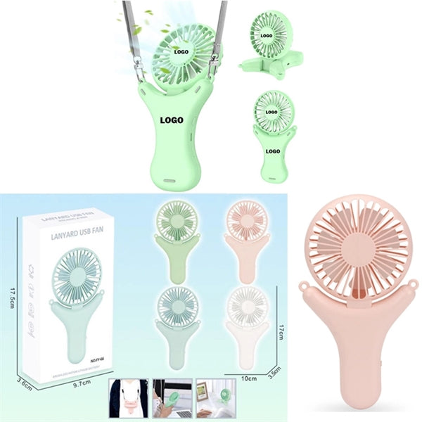 Necklace Fan 100 degrees Adjustment Mini USB Personal