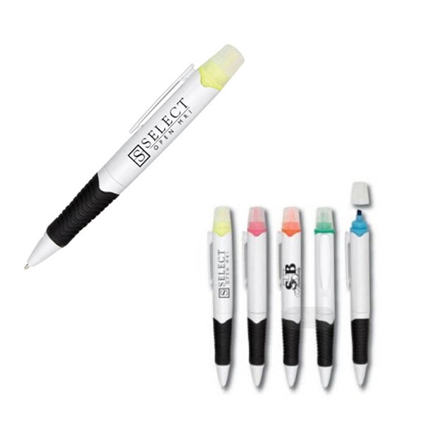Ballpoint Pen And Highlighter w/ Chisel Tip