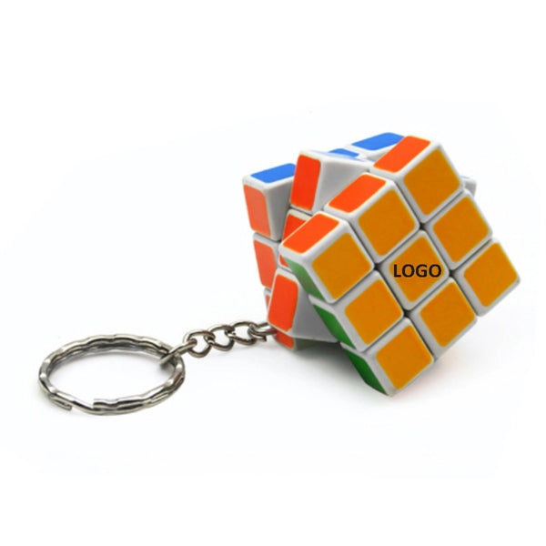 Mini Rubik Cube With Keychain