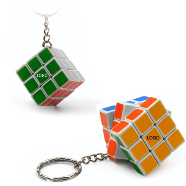 Mini Rubik Cube With Keychain