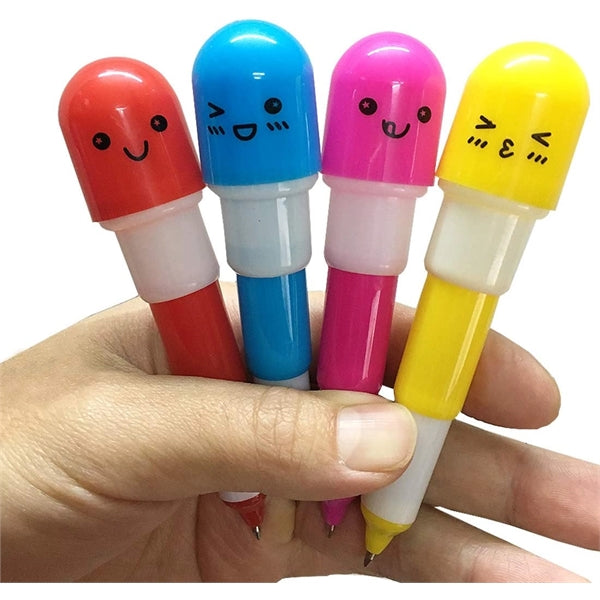Mini Retractable Telescopic Pill Ball Capsule Point Pen
