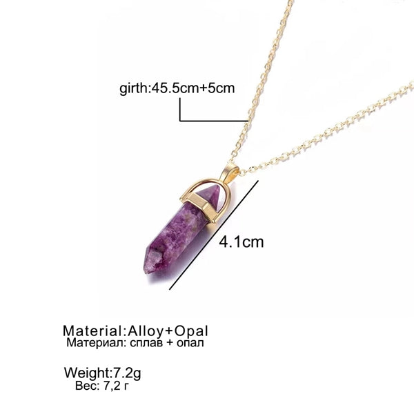 Crystal Necklace Gemstone Pendant Jewelry Birthday Gifts