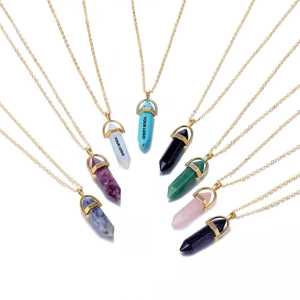 Crystal Necklace Gemstone Pendant Jewelry Birthday Gifts