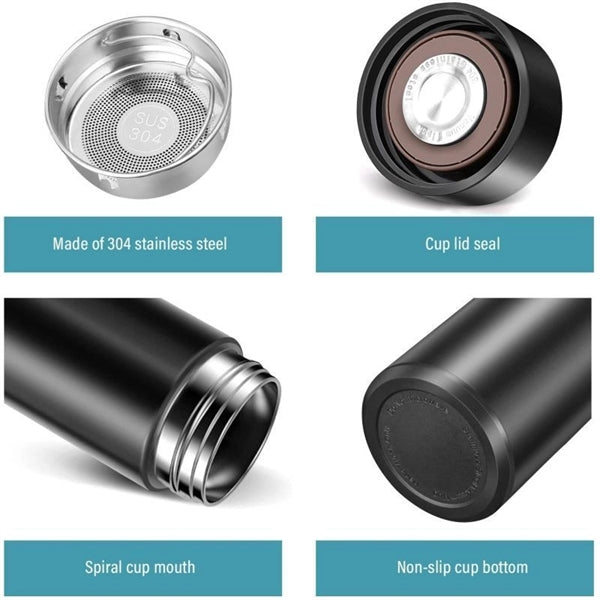 Insulated Water Bottle With Led Vacuum Drink Cup Custom