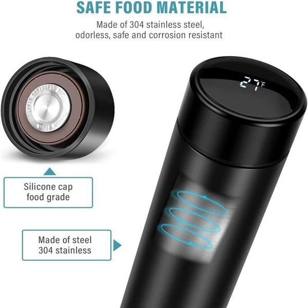 Insulated Water Bottle With Led Vacuum Drink Cup Custom
