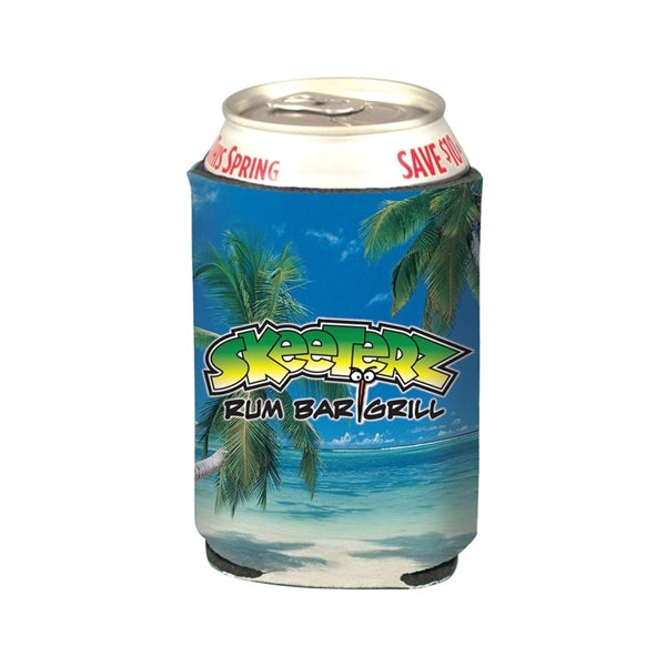 Full Color Foldable Foam Can Cooler, 12 oz.