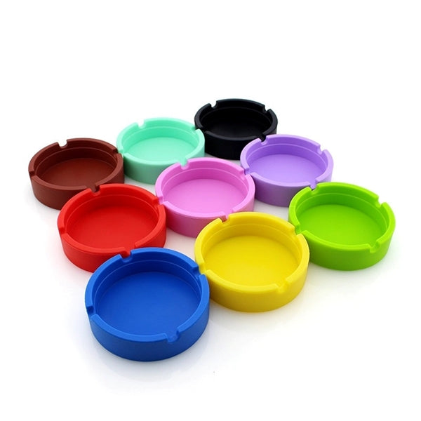 Silicone Round Ashtray for Indoors Outdoors