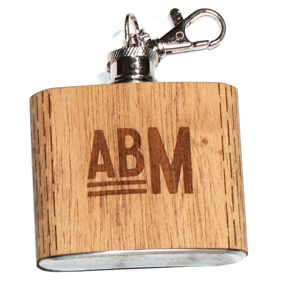 Wooden Keychain Flask 2 oz