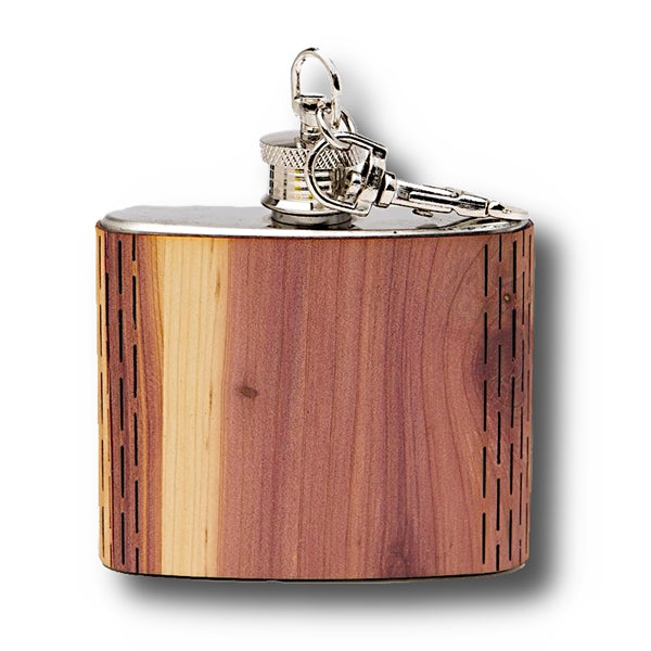Wooden Keychain Flask 2 oz