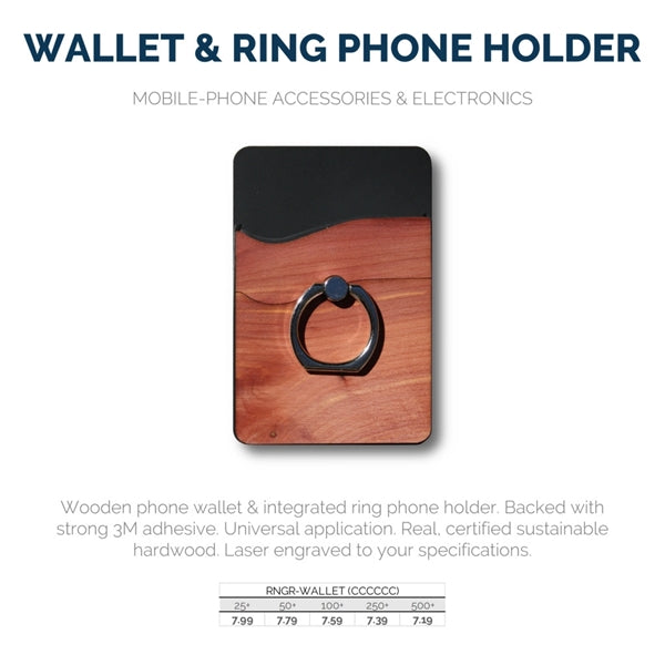 Wooden Wallet, Phone Holder & Stand
