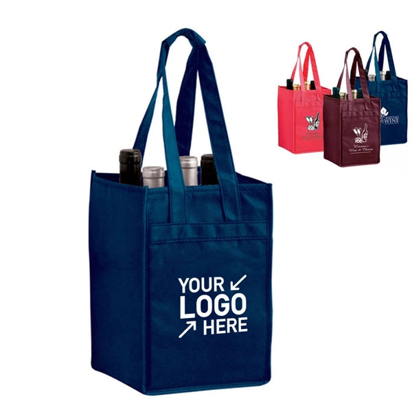 Canvas Bottle Totes with Divider