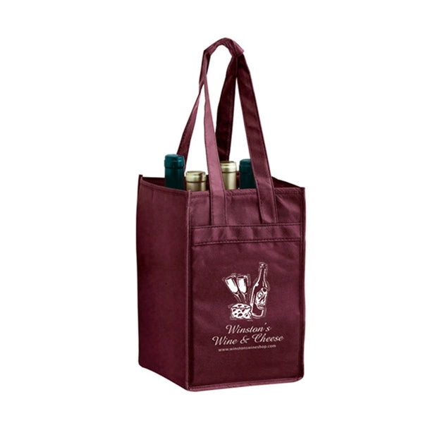 Canvas Bottle Totes with Divider
