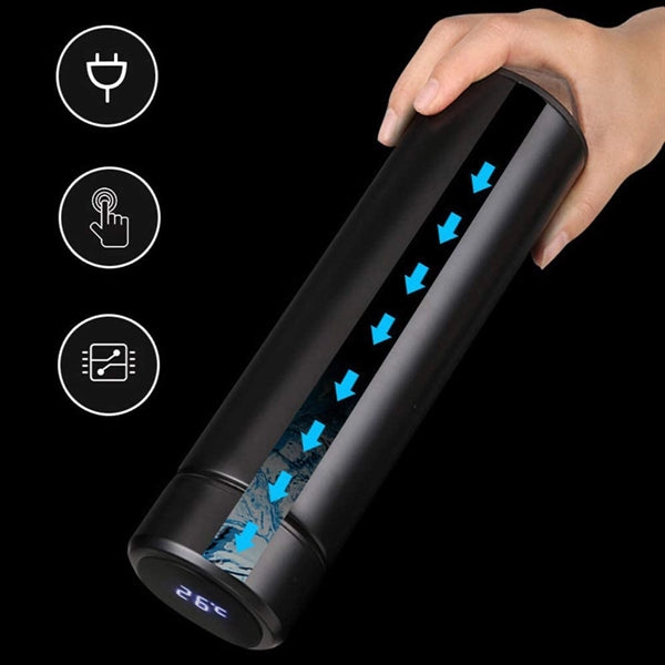 Temperature Display Smart Insulated Water Bottle 17 oz
