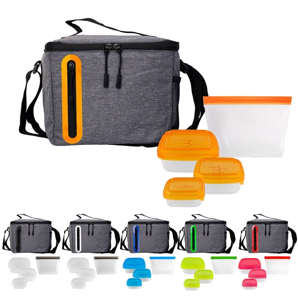 Portion Control & Food Bag Oval Cooler Lunch Set
