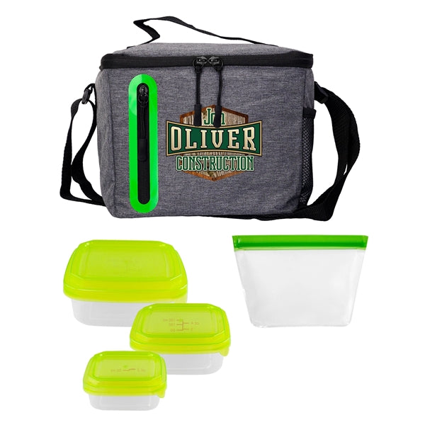 Portion Control & Food Bag Oval Cooler Lunch Set