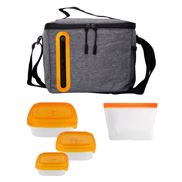 Portion Control & Food Bag Oval Cooler Lunch Set