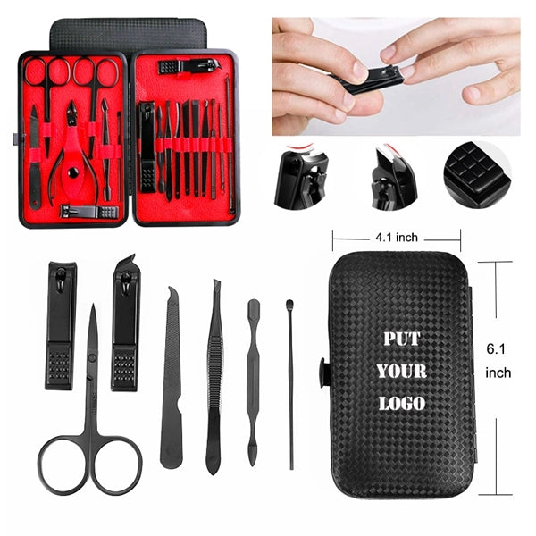 Black Manicure Set 18 Pcs