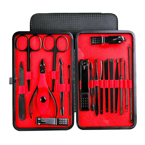 Black Manicure Set 18 Pcs