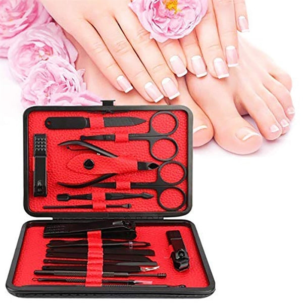 Black Manicure Set 18 Pcs