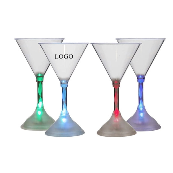 LED Light Up Flashing Plastic Martini Cup
