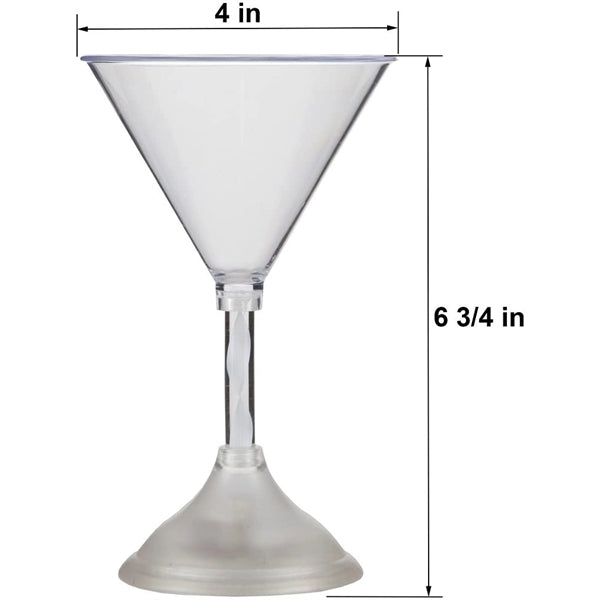 LED Light Up Flashing Plastic Martini Cup