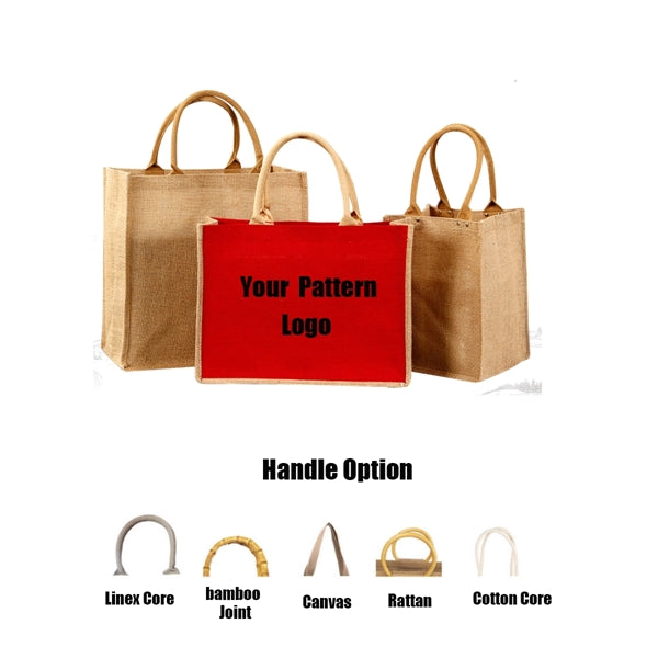 Jute/Burlap Handles Gift Shopping Bag